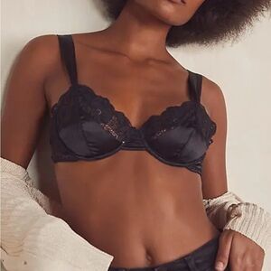 Free People We Are HAH adjustable Black Lace Bra